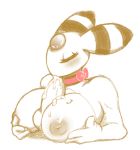  ampharos animal_genitalia anthro areola balls big_breasts blush breasts cum cum_in_mouth cum_inside cum_on_breasts disembodied_penis duo erection eyes_closed fellatio female hand_on_breast huge_breasts male male/female mammal nintendo nipples nude oral penis pok&eacute;mon pok&eacute;mon_(species) ribbons sex simple_background solo_focus sugarbandit titfuck video_games 