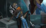  2018 alien anal anal_penetration butt close clothed clothing different_size digital_media_(artwork) erection female humanoid invalid_tag larger_female linuell male male/female mass_effect not_furry penetration penis pussy sex simple_background size_difference smaller_male turian vetra_nyx video_games 
