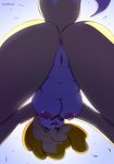  2017 animal_crossing anthro anus bent_over breasts canine dog female isabelle_(animal_crossing) low-angle_view mammal navel nintendo nipples nomdelights nude open_mouth pussy rear_view solo video_games 