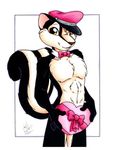  bow_tie candygram hat male mammal michele_light package skunk solo 