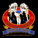  alcohol beer beverage clothed clothing duo female mammal michele_light skunk topless 