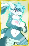  2019 absurd_res alternate_version_at_source anthro areola blue_fur blue_hair breasts canine cellphone chest_tuft female fluffy fluffy_tail fur hair hi_res holding_object mammal milkteafox nipples nude phone pussy selfie solo standing tuft white_fur 