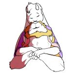  &lt;3 anthro asgore_dreemurr beard blush boss_monster caprine duo facial_hair female fur goat hair horn kanaking long_ears male male/female mammal simple_background toriel undertale video_games white_fur yellow_fur 