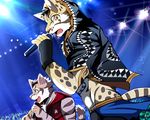  2017 anthro bearlovestiger13 clothed clothing clouded_leopard feline fur leopard_cat likulau male mammal nekojishi shu-chi simple_background spots tattoo 