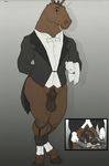  animal_genitalia animal_penis anthro balls big_balls bottomless butler clothed clothing cum equine equine_penis flaccid flared_penis garter gloves hooves horse laser_(artist) legwear male mammal medial_ring penis saggy_balls sheath towel tuxedo vein veiny_penis white_tie wide_hips 