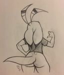  alien bottomless butt clothed clothing female jukani kabrro kila kila_ilo sketch webcomic 