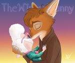  2017 anthro canine caprine clothing david_t._brushtail dawn_bellwether disney duo fan_character female fox kissing love male mammal sheep suit thewinterbunny zootopia 
