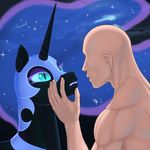 2017 arareroll armor duo equine female friendship_is_magic helmet hi_res horn human male mammal my_little_pony nightmare_moon_(mlp) nude unicorn 