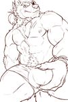  anthro canine clothing grope male mammal mostly_nude muscular muscular_male nintendo ponytail sam_scribbles solo star_fox underwear video_games wolf wolf_o&#039;donnell 
