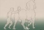  abstract_background anal anal_fisting balls centaur cum cumshot duo ejaculation equine equine_taur fisting hands-free holding_penis human laser_(artist) male male/male mammal monochrome nude orgasm penis raised_tail taur 