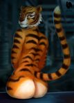 anthro butt feline female fur gallonegro hi_res kung_fu_panda mammal master_tigress solo tiger 