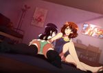  anime_coloring ass bare_legs barefoot big_hair black_hair black_legwear blouse blue_blouse blue_skirt blurry blurry_background blurry_foreground cameltoe commentary dutch_angle foreshortening frilled_panties frills green_panties hibike!_euphonium indoors knee_up kousaka_reina lens_flare long_hair looking_at_viewer lying medium_hair multiple_girls no_shoes on_stomach orange_hair oumae_kumiko painting_(object) panties pantyshot pantyshot_(lying) pantyshot_(sitting) pink_panties pleated_skirt profile purple_eyes reaching sbel02 shirt sitting skirt smile spread_legs stuffed_animal stuffed_toy teddy_bear thighhighs underwear upskirt white_skirt yellow_eyes yellow_shirt 