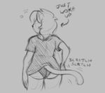  aeris_(vg_cats) anthro better_version_at_source butt cat clothed clothing feline female kabrro mammal sketch vg_cats 