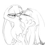  anthro anthro_on_anthro buckteeth cuddling disney duo eyes_closed eyewear female female/female flat_chested glasses greyscale half-closed_eyes hand_behind_back hand_on_face incest judy_hopps kissing lagomorph making_out mammal monochrome nude one_eye_closed rabbit saliva simple_background sketch teeth violet_hopps_(zootopia) w4g4 white_background zootopia 