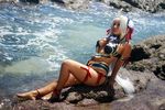  1girl bikini breasts cosplay grey_hair large_breasts long_hair photo solo swimsuit t-elos very_long_hair water wet xenosaga xenosaga_episode_iii 