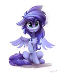  blue_eyes digital_media_(artwork) equine eyelashes fan_character feathered_wings feathers fur hair mammal my_little_pony pegasus purple_feathers purple_fur purple_hair ramiras simple_background smile white_background wings 