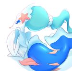  animal_genitalia blue_eyes blue_hair blush feral fklow genital_slit hair long_hair male mammal marine nintendo penis pink_nose pinniped pok&eacute;mon pok&eacute;mon_(species) primarina simple_background slit smile solo video_games white_background white_skin 