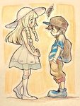  1boy 1girl artist_request blush height_difference lillie_(pokemon) pokemon pokemon_(game) pokemon_sm source_request tagme you_(pokemon_sm) 