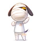  1boy animal_ears artist_name bandage dog_ears dog_tail doubutsu_no_mori image_sample lucky_(doubutsu_no_mori) simple_background solo tail tumblr_sample white_background yellow_eyes 