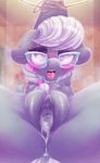  2017 absurd_res anthro anus bdsm blush bondage bound breasts clitoral_hood clitoris cum digital_media_(artwork) dimwitdog dock earth_pony equine eyewear female friendship_is_magic glasses hair hi_res horse jewelry looking_at_viewer mammal my_little_pony necklace open_mouth pony presenting presenting_anus presenting_pussy pussy restrained silver_spoon_(mlp) solo spread_legs spread_pussy spreading tongue tongue_out urethra 
