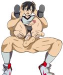  2boys ahe_gao anal anal_sex big_balls black_eyes blush boots cum cum_in_ass dark_hair domination dripping_cum dripping_penis edit fucked_silly full_nelson gay hardcore huge_cock humiliation jockstrap kirigaya_kazuto kirito male_only multiple_boys muscles partially_clothed rough size_difference sneakers socks sword_art_online trapped veiny_penis yaoi 