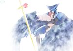  angel armor asagi_marin brigadoon:_marin_&amp;_melan brown_hair hug melan_blue nude sideboob tagme_(artist) wings 