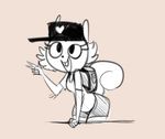  &lt;3 anthro backpack buckteeth eyelashes fan_character female frag_(mcsweezy) hair happy_tree_friends hat mammal mcsweezy open_mouth open_smile rodent smile squirrel teeth 