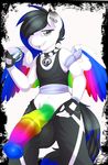  2016 absurd_res animal_genitalia animal_penis anthro balls camychan choker clothed clothing ear_piercing equine equine_penis facial_piercing fan_character feathered_wings feathers fingerless_gloves gloves grey_eyes hair hi_res holding_object holding_pok&eacute;ball lip_piercing looking_at_viewer male mammal multicolored_feathers multicolored_hair multicolored_penis multicolored_tail my_little_pony nintendo pegasus penis piercing pok&eacute;ball pok&eacute;mon rainbow_feathers rainbow_penis solo team_skull two_tone_hair video_games wings 