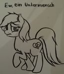  aryanne aryanne_(character) black_and_white cutie_mark earth_pony english_text equine fan_character horse mammal monochrome my_little_pony nazi pony swastika text 