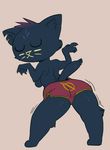  0 anthro big_butt black_fur boxer_briefs boxers_(clothing) breasts butt cat clothed clothing dancing dyed_fur eyes_closed feet feline female fur logo mae_(nitw) mammal night_in_the_woods notched_ear null_symbol partially_clothed smile solo symbol thick_thighs tuft twerking underwear unknown_artist whiskers wide_hips wiggle 