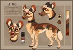  african_wild_dog brown_nose canine digital_media_(artwork) ear_piercing female feral fur gradient_hair jino_(kitchiki) kitchiki mammal open_mouth paws piercing simple_background smile solo standing stanidng teeth tongue white_fur 