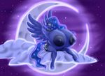  2017 absurd_res anthro areola badgerben big_breasts blues64 breasts cloud_on_cloud crescent_moon cutie_mark equine female friendship_is_magic hi_res horn huge_breasts hyper hyper_breasts looking_at_viewer mammal moon my_little_pony night nipples outside princess_luna_(mlp) sitting smile solo winged_unicorn wings 