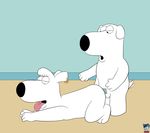  balls brian_griffin butt canine condom dog family_guy gag jasper_(family_guy) male male/male mammal nude penis 