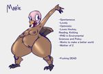 avian beak bird breasts english_text female holidays marie_(plaga) nipples plaga pussy solo text thanksgiving thick_thighs turkey wide_hips 