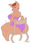  anthro canine clothing female looking_at_viewer mammal mehdrawings nipple_bulge sitting slightly_chubby smile solo thick_thighs tight_clothing voluptuous 