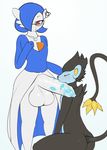  balls big_balls big_penis blush erection gardevoir huge_penis kiss_mark kissing luxray male male/male nevan_nedall nintendo pcred566 penis pok&eacute;mon pok&eacute;mon_(species) shiny_pok&eacute;mon simple_background video_games 