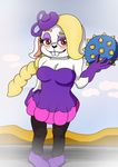  2017 anthro blonde_hair blush breasts broodals clothing desert digital_media_(artwork) dress ears_down female footwear hair harriet_(mario) hat lagomorph long_hair looking_at_viewer mammal mario_bros nintendo pidgeon_toed rabbit red_eyes simple_background smile solo super_mario_odyssey teeth video_games wildwolfproduction 