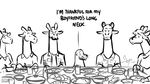  2016 annoyed anthro beard bgn black_and_white bottle bowl clothed clothing digital_media_(artwork) dinner dot_eyes english_text eyebrows eyewear facial_hair female food giraffe glass glasses grin group hair holidays jewelry logan_(bgn) long_neck male mammal marine mendo_(bgn) monochrome necklace pinniped plate sea_lion shirt signature simple_background smile table text thanksgiving whiskers white_background 