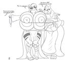  &lt;3 anthro asriel_dreemurr badgerben big_breasts boots boss_monster breasts caprine clothed clothing crossgender daughter duo female footwear goat horn huge_breasts hyper hyper_breasts ink jewelry mammal monochrome mother mother_and_daughter necklace parent sketch skimpy smile speech_bubble teeth toriel undertale video_games 