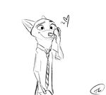  2017 anthro canine clothed clothing disney fox fur hi_res male mammal nick_wilde simple_background sketch trashasaurusrex white_background zootopia 