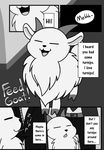  black_and_white caprine comic feral goat human krixata mammal monochrome nintendo rhythm_heaven text unzipping video_games 