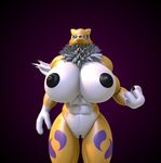  3d_(artwork) big_breasts breasts digimon digital_media_(artwork) digitalfurbelow female huge_breasts hyper hyper_breasts hyper_muscles invalid_tag muscular nude renamon source_filmmaker 