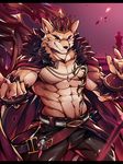  2017 abs anthro belt biceps canine clothed clothing digital_drawing_(artwork) digital_media_(artwork) fur kemono looking_at_viewer male mammal muscular muscular_male obliques pants pecs standing tattoo tengo topless triceps 