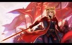  armor blonde_hair cape crown original pixiv_fantasia red_eyes ryuuzaki_itsu sword weapon 