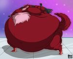  basil_the_kicker canine dino.d.dice dragon_ball hyper mammal obese overweight wolf 