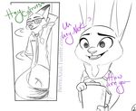  2017 absurd_res anthro berriiazul canine clothing disney eyewear female fox fur hi_res judy_hopps lagomorph male mammal nick_wilde police_uniform rabbit simple_background sunglasses uniform zootopia 