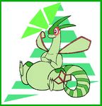  ambiguous_gender belly big_belly blush border cute dragon eyewear feral flygon goggles green_scales nintendo pok&eacute;mon pok&eacute;mon_(species) red_scales scales simple_background slightly_chubby solo thick_thighs video_games warp0fwrath white_background 