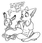  canine catatonic couple_(disambiguation) disney ebrushing fox fur grooming humor inked jack_savage lagomorph mammal rabbit sarsis skye_(zootopia) soft tenderness zootopia 