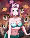 ambiguous_gender blue_eyes breasts cala_maria cephalopod cleavage clothed clothing cuphead_(game) eel electricity eyelashes female fish kenron_toqueen marine merfolk octopus pufferfish smile tentacle_hair tentacles water wet 