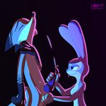  2017 absurd_res animal_genitalia animal_penis anthro ball_fondling balls breasts canine canine_penis cum cumshot dipstick_ears disney duo ejaculation erection eyes_closed fanartiguess featureless_breasts female fondling fox gloves_(marking) handjob hi_res judy_hopps lagomorph male male/female mammal markings nick_wilde nude orgasm penis purple_eyes rabbit sex simple_background small_breasts smile zootopia 